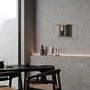 Opviq Lámpara de Pared de Cuerpo Metálico Dorado y Negro